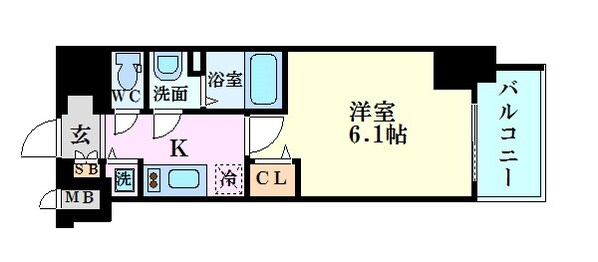 プレサンス塚本駅前の物件間取画像